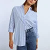 Chemise irisée oversize à rayures