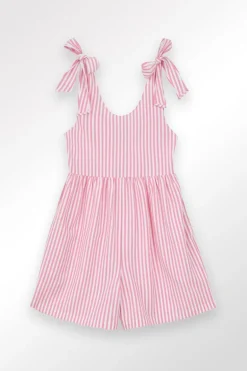 Combinaison short à rayures