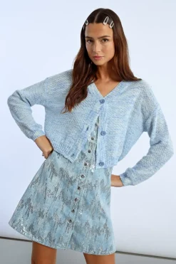 Gilet crop en maille