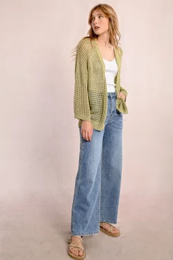Gilet en maille irisé et semi-transparence