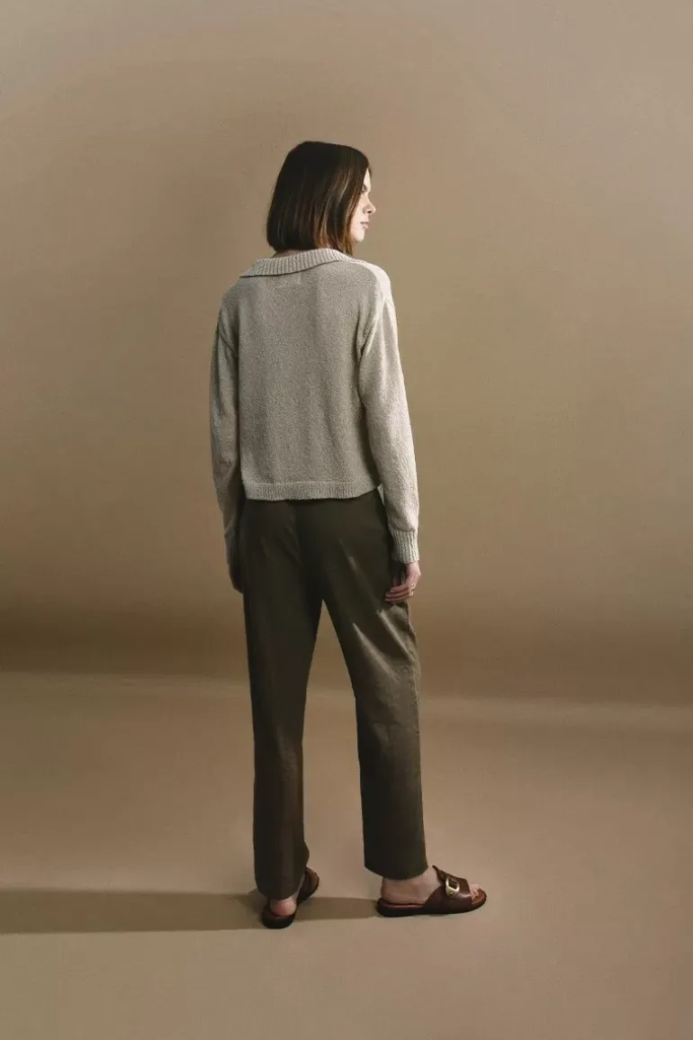 Pantalon à pinces en lin