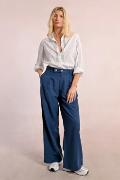 Pantalon droit à pinces