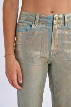 Pantalon enduit