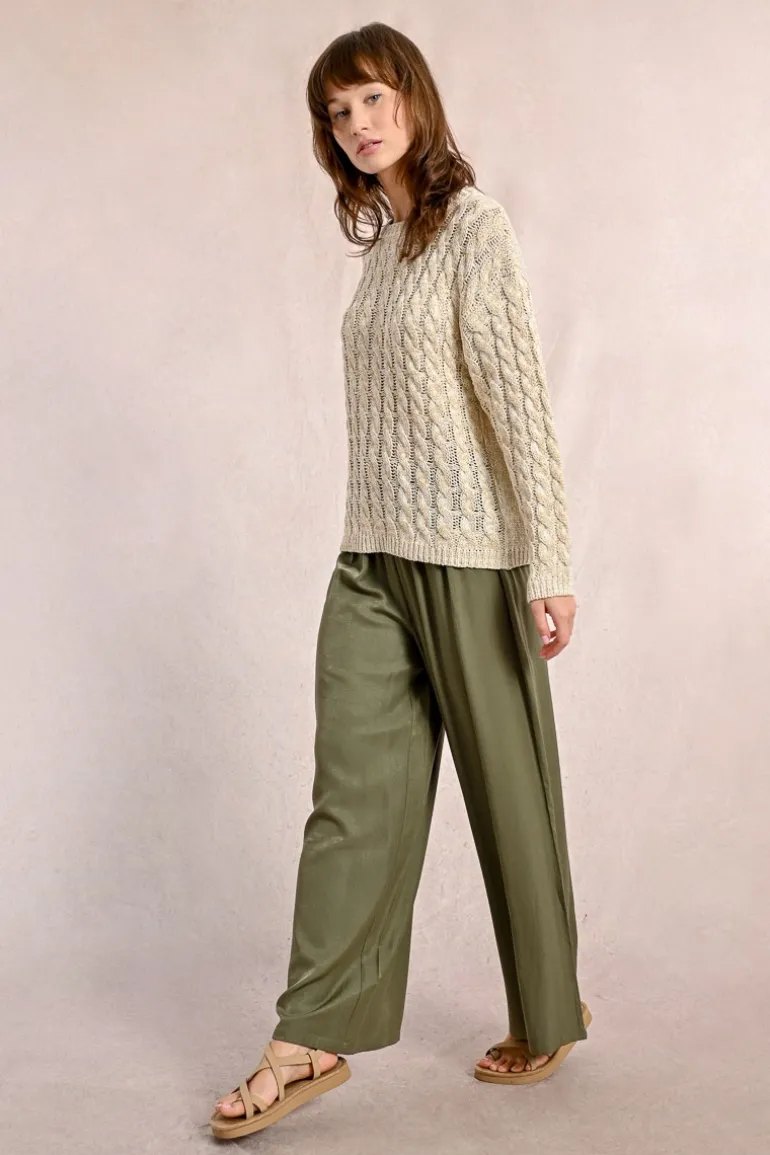 Pantalon fluide taille haute