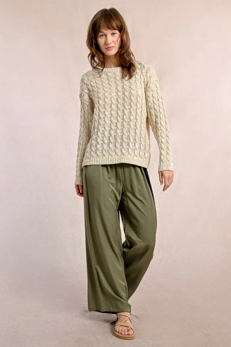 Pantalon fluide taille haute