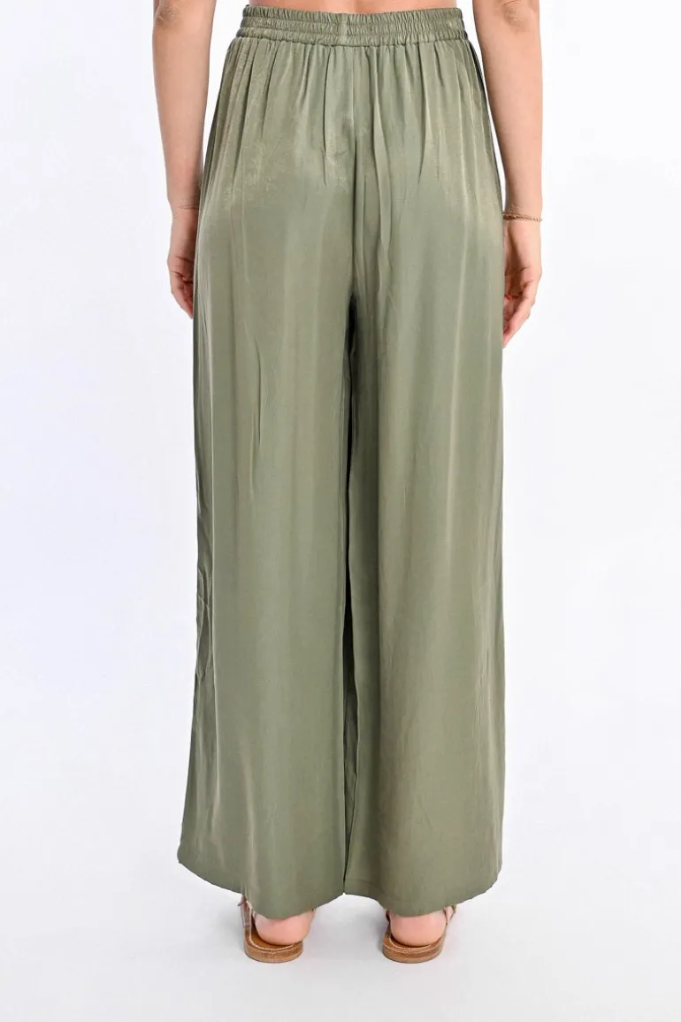 Pantalon fluide taille haute