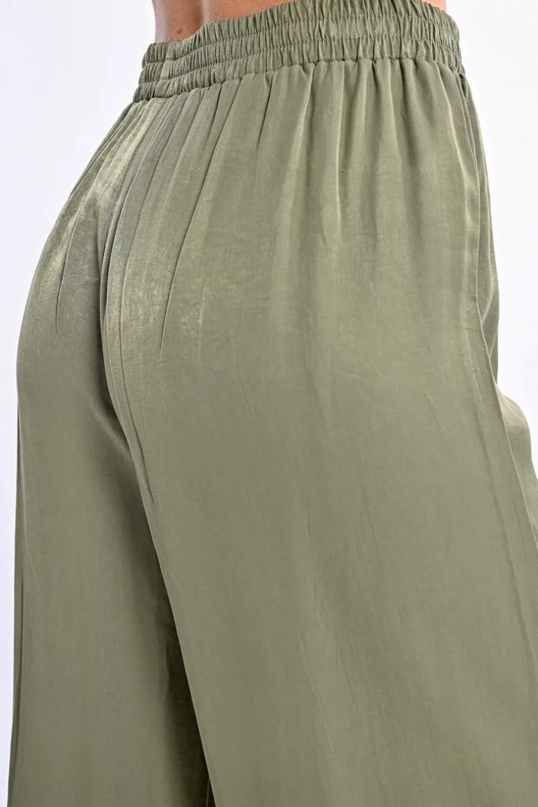 Pantalon fluide taille haute