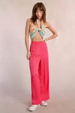 Pantalon fluide taille haute