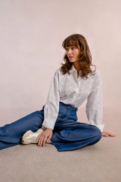 Pantalon large en lyocell