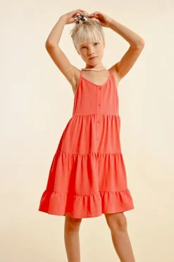 Robe courte à volants