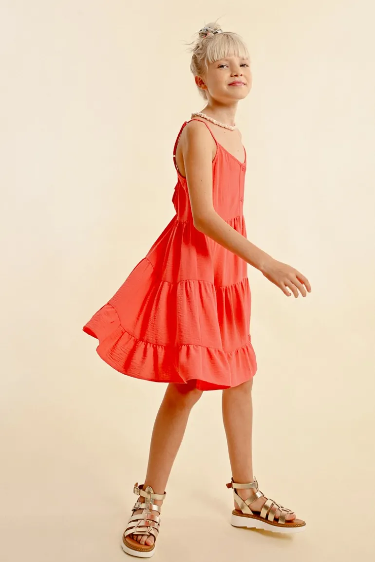 Robe courte à volants