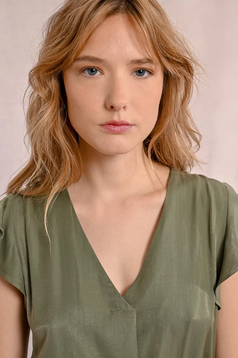 Robe courte et nouable à la taille