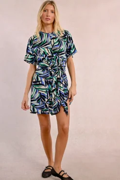 Robe courte nouable à imprimé
