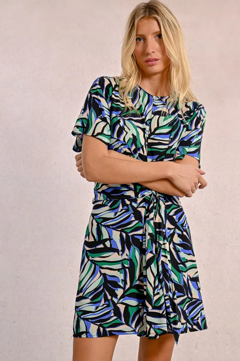 Robe courte nouable à imprimé