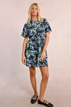 Robe courte nouable à imprimé