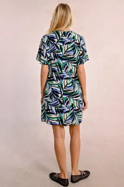 Robe courte nouable à imprimé