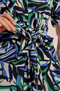 Robe courte nouable à imprimé