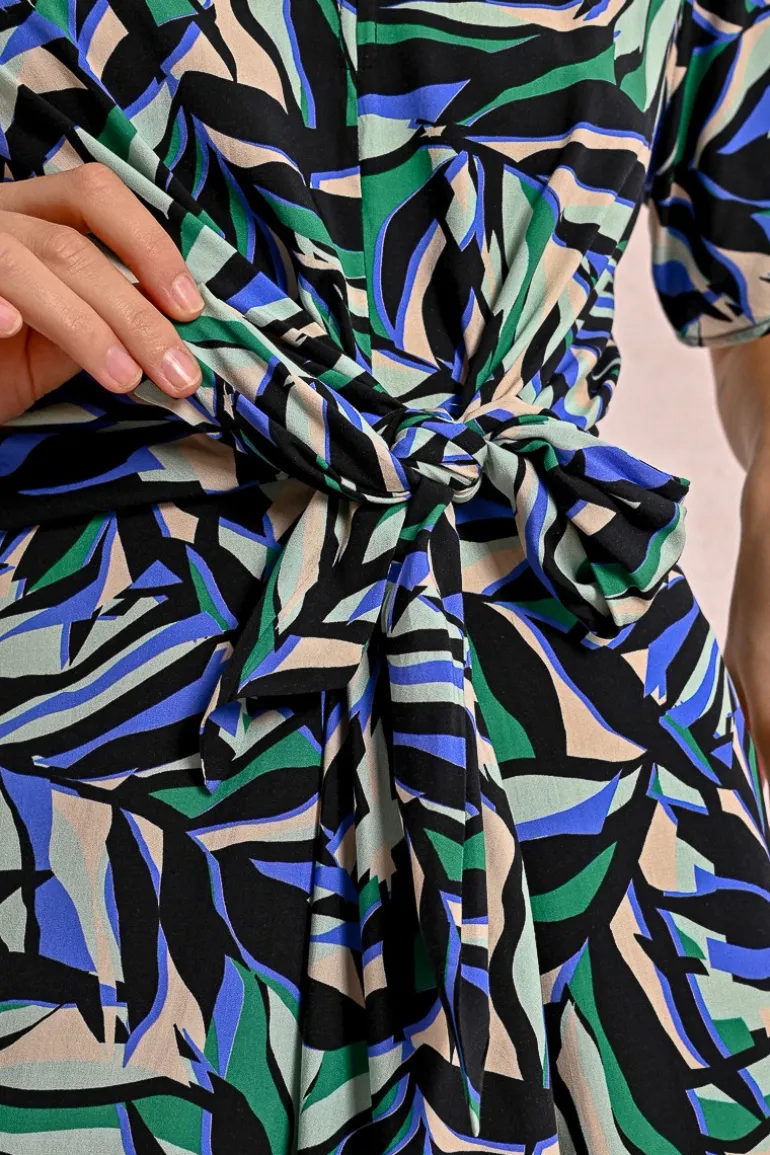 Robe courte nouable à imprimé