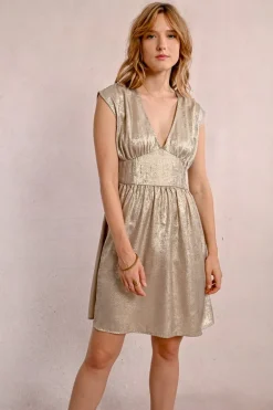 Robe courte satinée