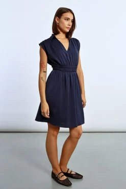 Robe courte, taille élastiquée