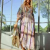 Robe longue à imprimé