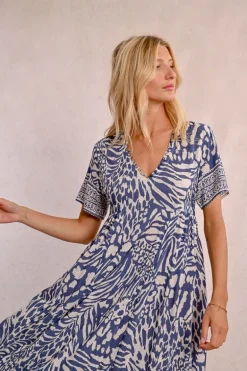Robe longue à imprimé