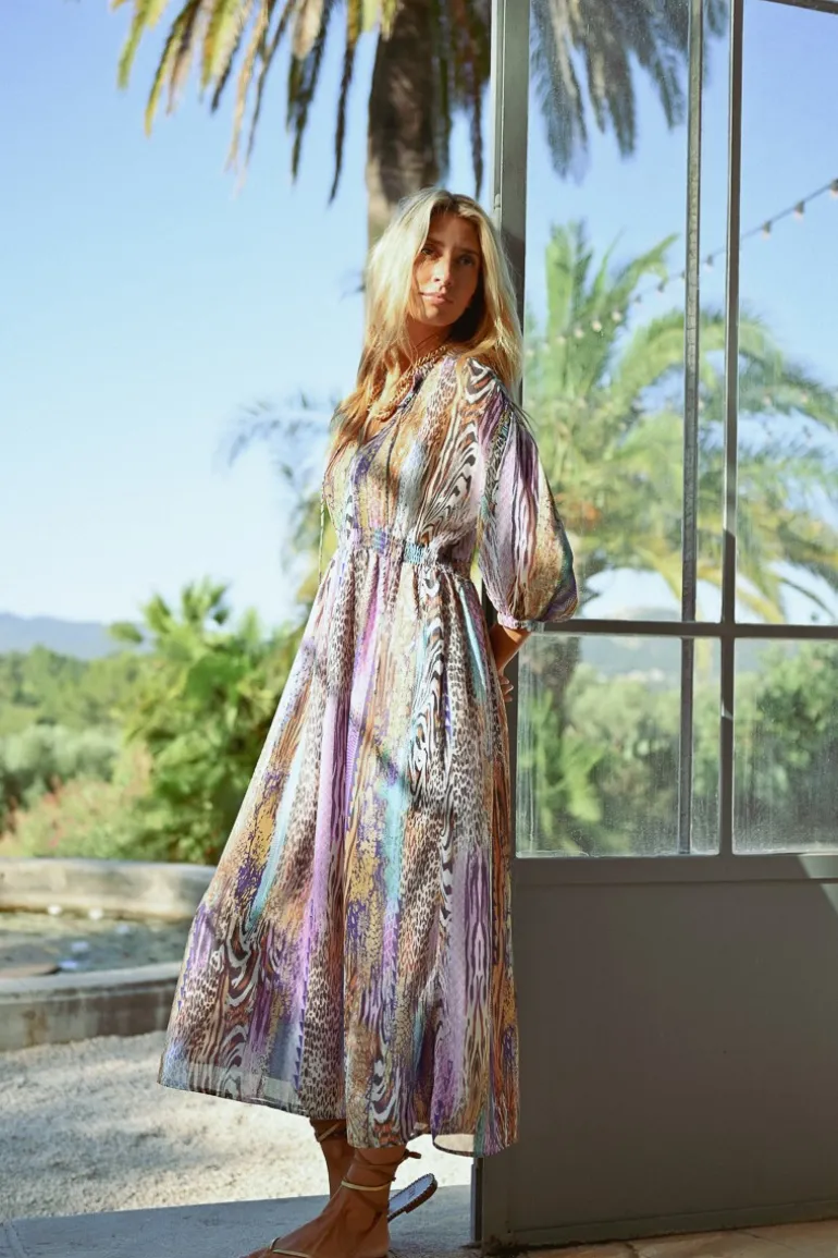 Robe longue à imprimé