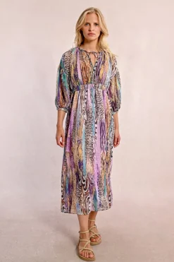 Robe longue à imprimé