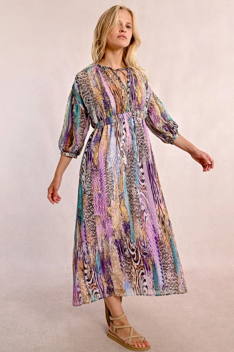 Robe longue à imprimé