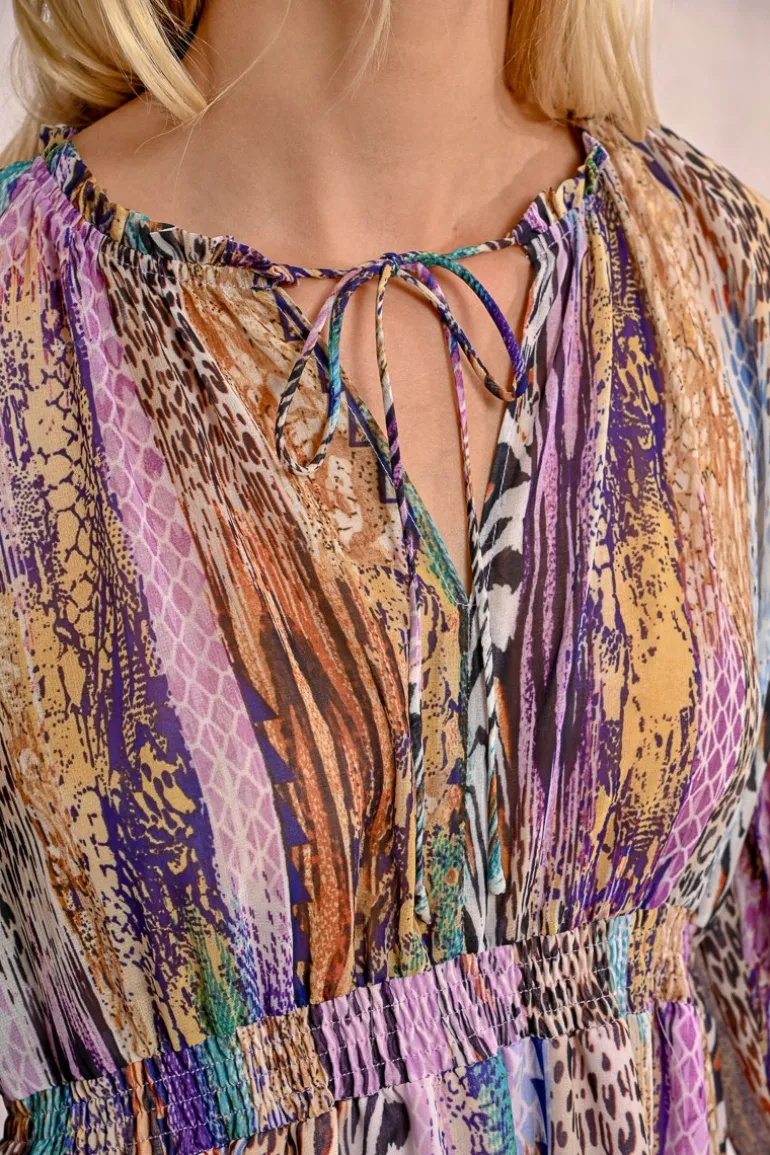 Robe longue à imprimé