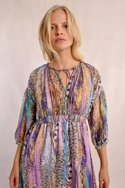 Robe longue à imprimé