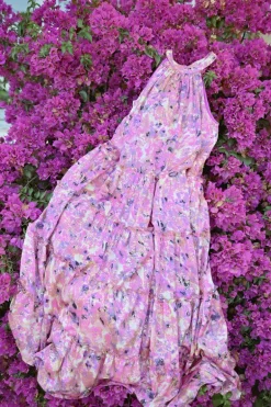 Robe longue à volants
