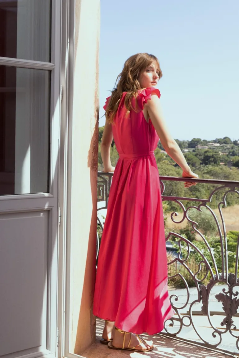 Robe longue asymétrique