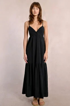 Robe longue croisée dans le dos