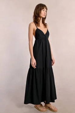 Robe longue croisée dans le dos