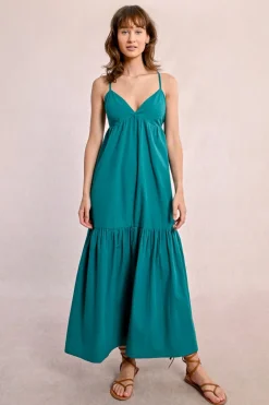 Robe longue croisée dans le dos