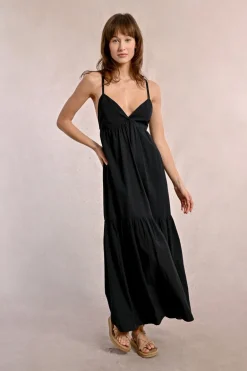 Robe longue croisée dans le dos