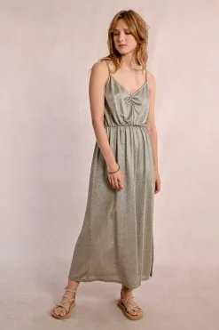 Robe longue irisée