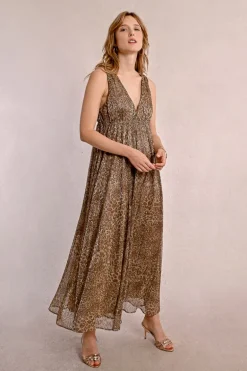 Robe longue léopard