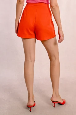 Short taille haute à pinces