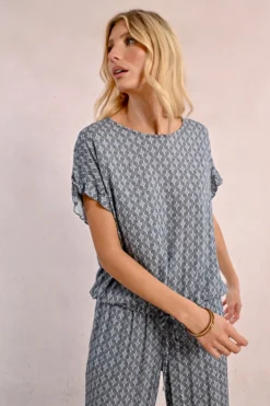 Top oversize imprimé