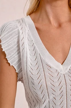 T-shirt en maille ajourée