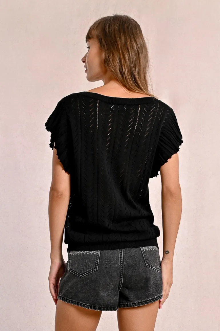 T-shirt en maille ajourée