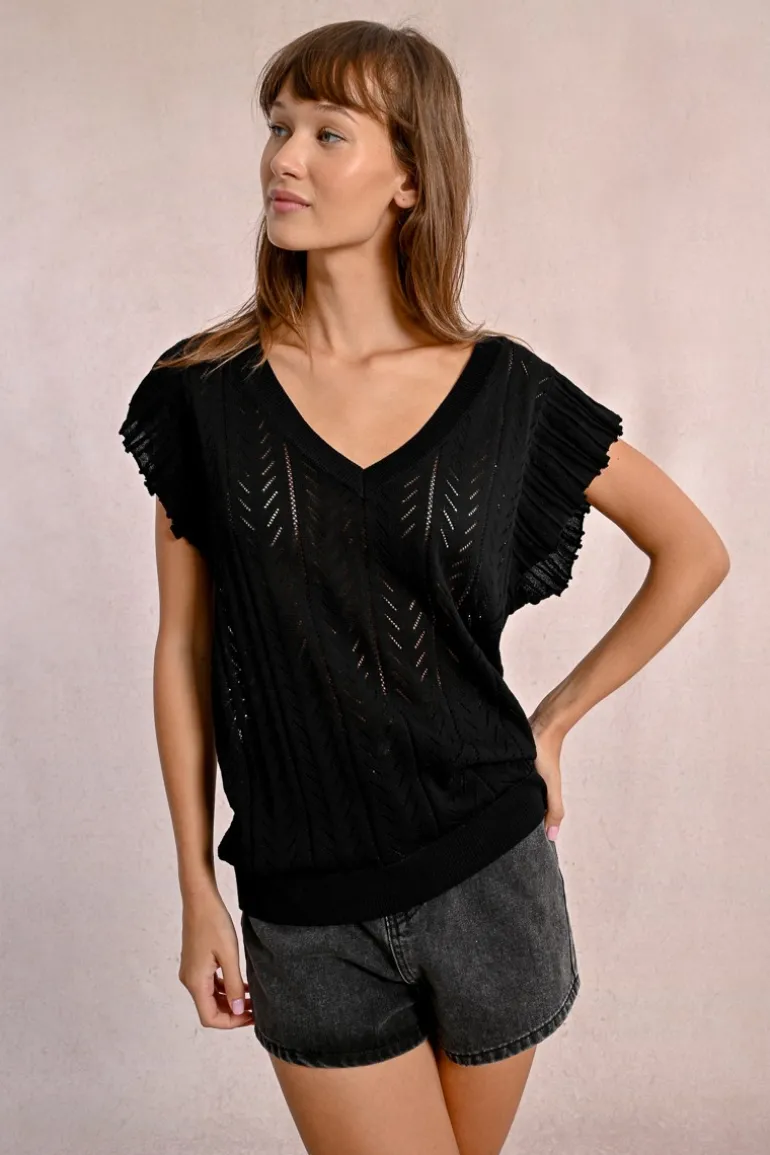 T-shirt en maille ajourée