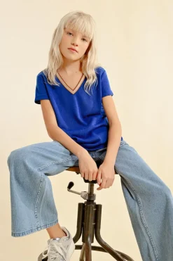 T-shirt, encolure irisée