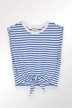 T-shirt marinière nouable à la taille